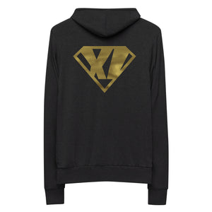 XI Super Human - Gold | Zip Hooded Sweatshirt
