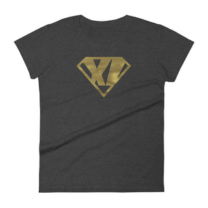 XI Super Human - Gold | Feminine Cut T-Shirt